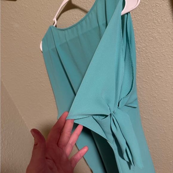 Michael Kors Turquoise Cold Shoulder Blouse - Picture 4 of 6